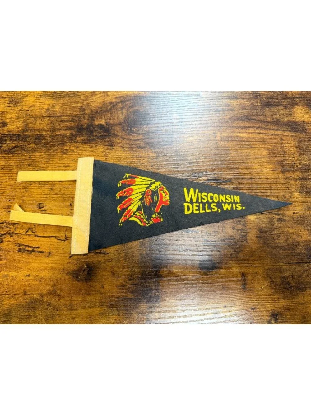 Vintage Wisconsin Dells, Wisconsin mini pennant